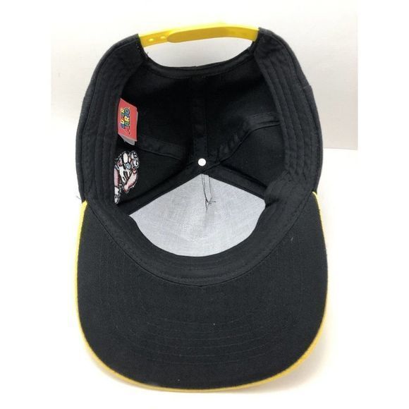 Nintendo Super Mario Bros Baseball Hat Black & Yellow Trucker’s Cap Snap Back - Picture 7 of 9